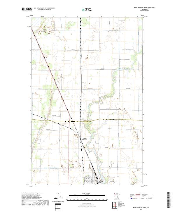 Thief River Falls NW, MN — USGS 7.5-minute topo (2022)
