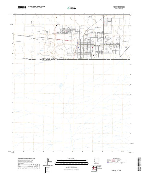 Douglas, AZ,SON, US — USGS 7.5-minute topo (2021)