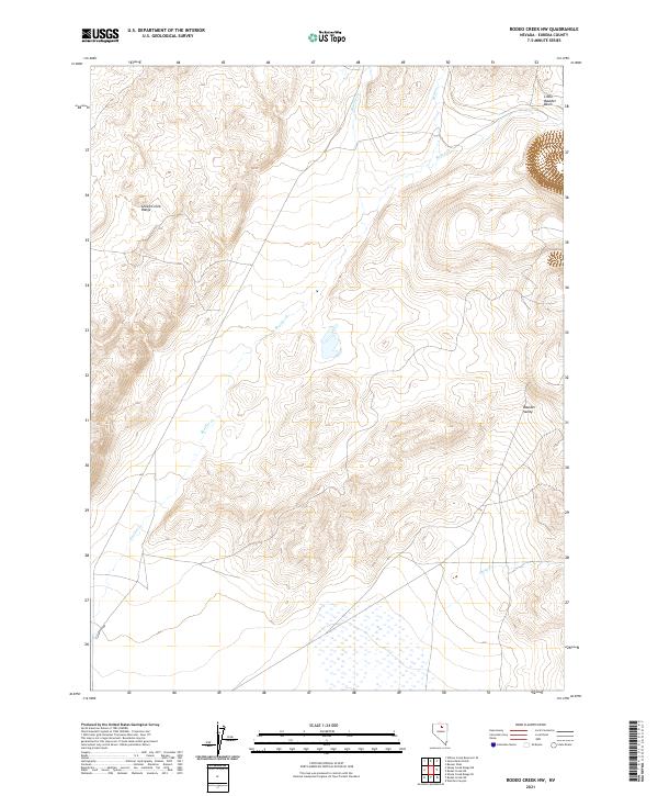 Rodeo Creek NW, NV — USGS 7.5-minute topo (2021)