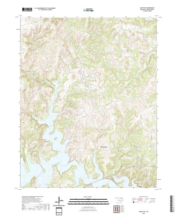 Avant NW, OK — USGS 7.5-minute topo (2022)