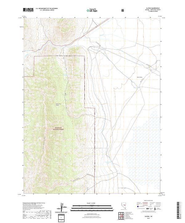 Illipah, NV — USGS 7.5-minute topo (2021)