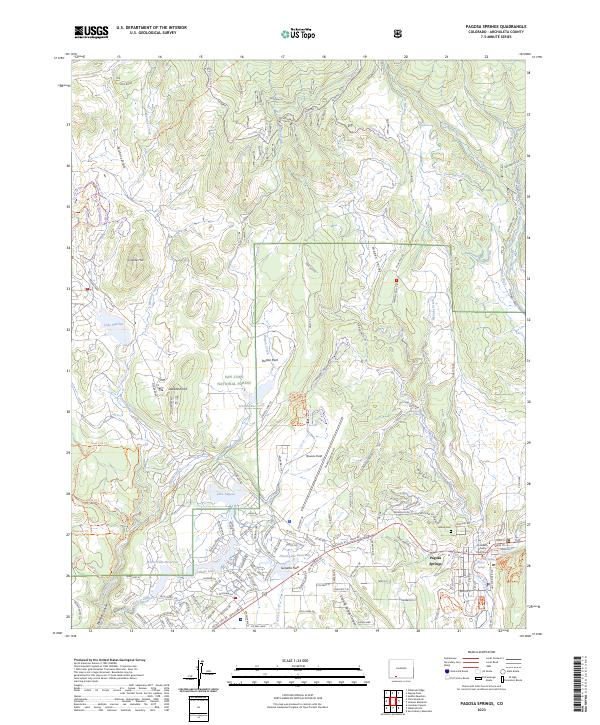 Pagosa Springs, CO — USGS 7.5-minute topo (2023)
