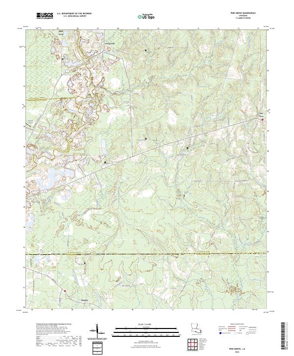 Pine Grove, LA — USGS 7.5-minute topo (2024)