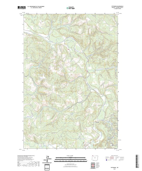 Pittsburg, OR — USGS 7.5-minute topo (2023)