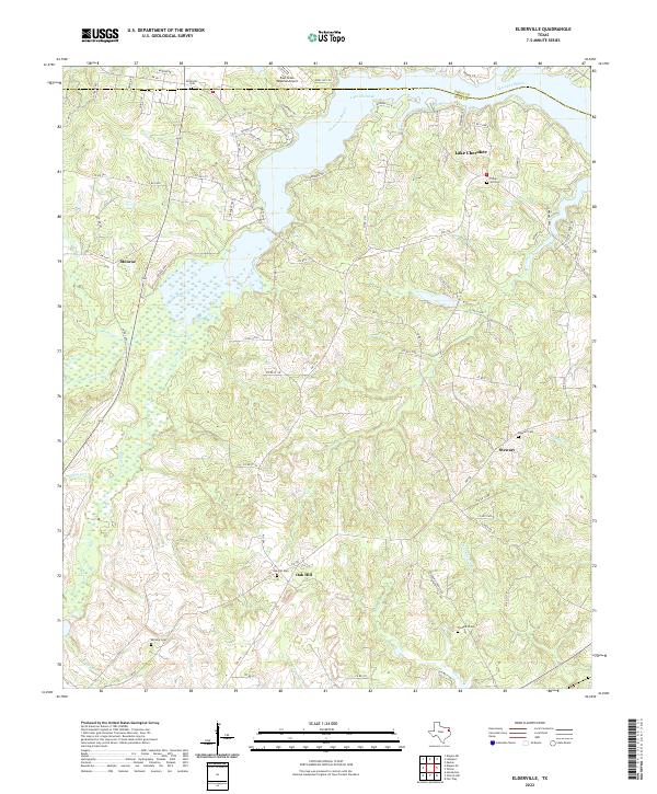 Elderville, TX — USGS 7.5-minute topo (2022)
