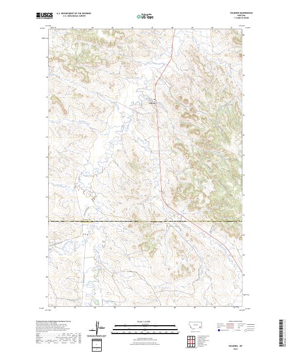 Volborg, MT — USGS 7.5-minute topo (2024)