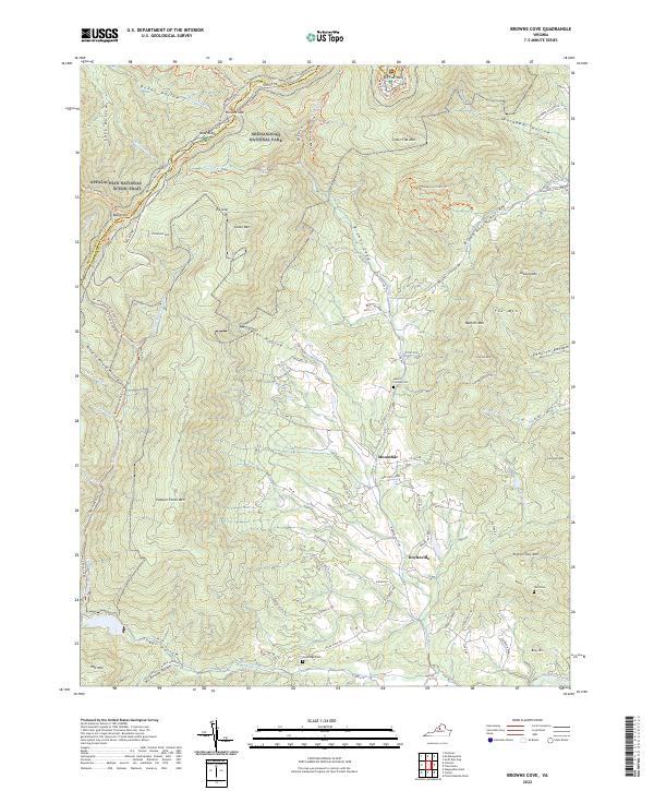 Browns Cove, VA — USGS 7.5-minute topo (2022)