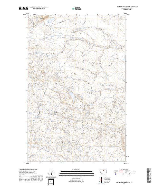 Fort Belknap Agency SE, MT — USGS 7.5-minute topo (2024)