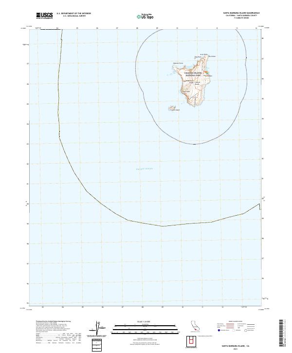 Santa Barbara Island, CA — USGS 7.5-minute topo (2021)