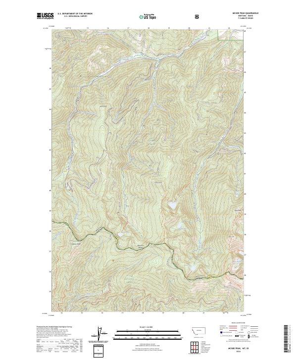 McGee Peak, MT-ID — USGS 7.5-minute topo (2024)