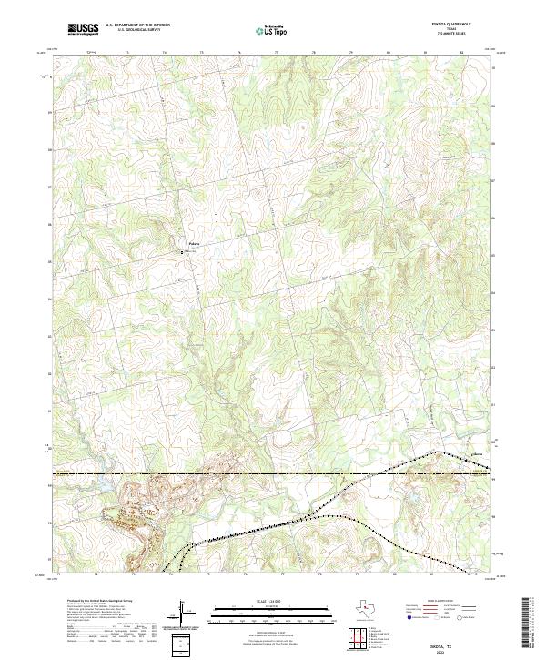 Eskota, TX — USGS 7.5-minute topo (2022)