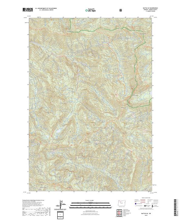 Battle Ax, OR — USGS 7.5-minute topo (2023)