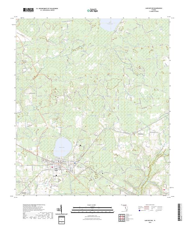 Lake Butler, FL — USGS 7.5-minute topo (2024)