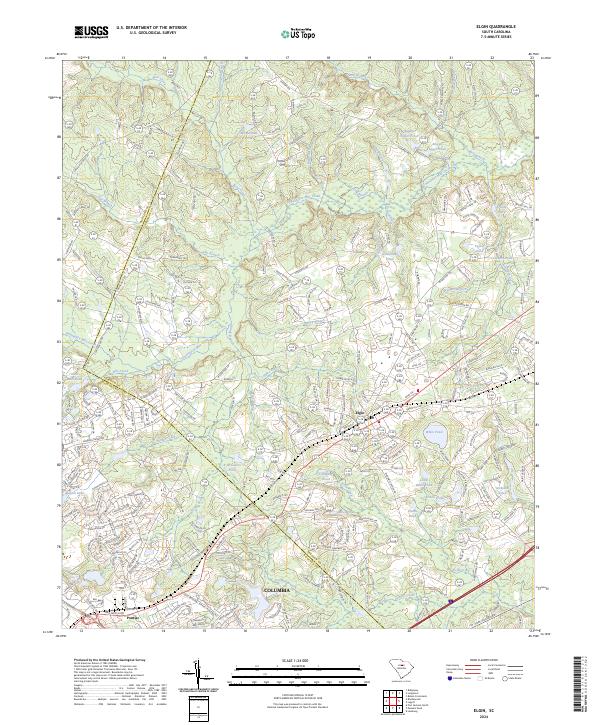 Elgin, SC — USGS 7.5-minute topo (2024)