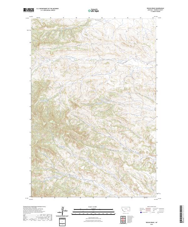 Rough Draw, MT — USGS 7.5-minute topo (2024)