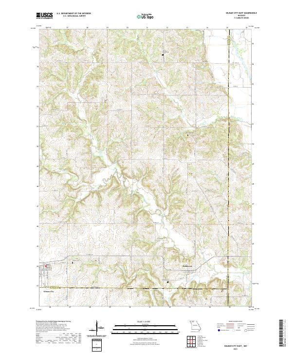 Gilman City East, MO — USGS 7.5-minute topo (2021)