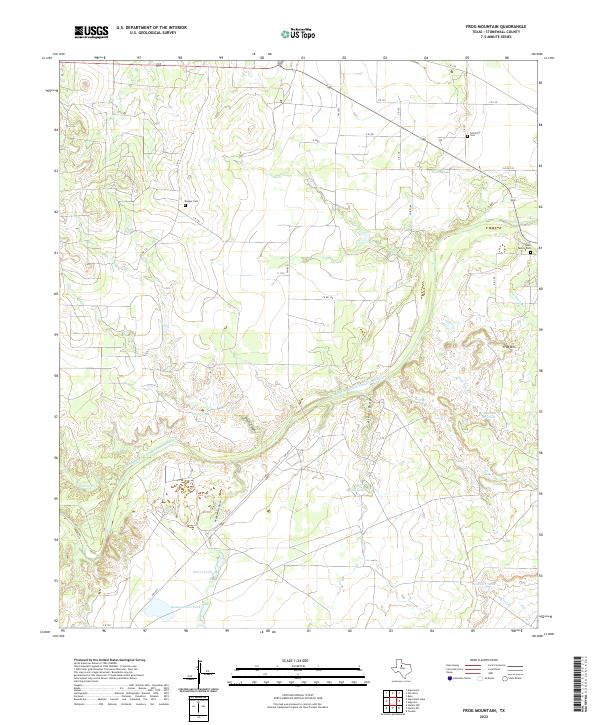 Frog Mountain, TX — USGS 7.5-minute topo (2022)