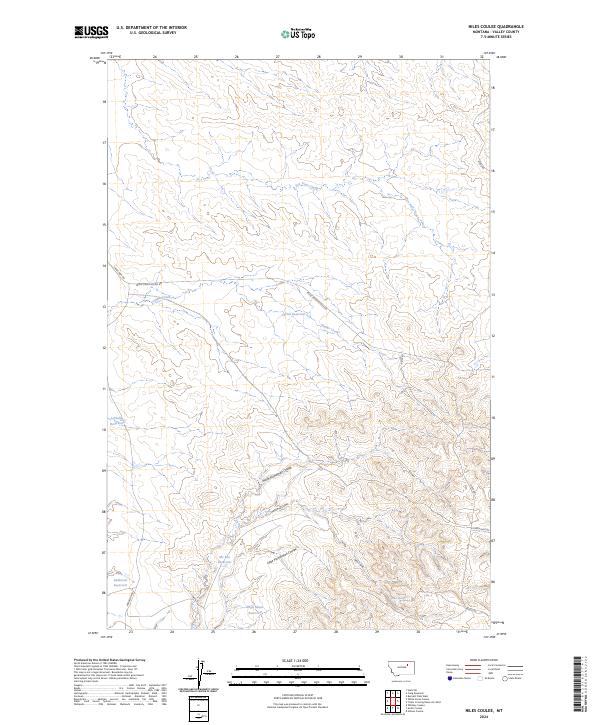 Niles Coulee, MT — USGS 7.5-minute topo (2024)