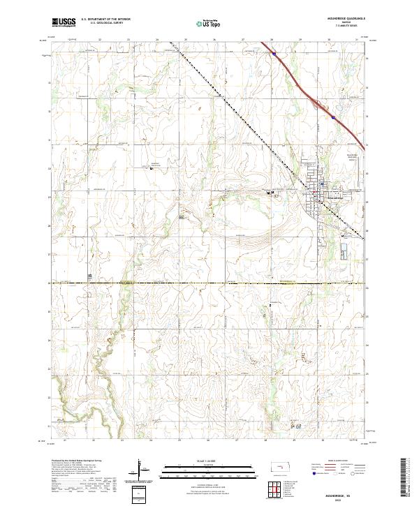 Moundridge, KS — USGS 7.5-minute topo (2022)