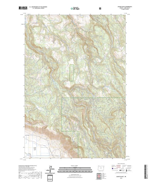 Gasset Bluff, OR — USGS 7.5-minute topo (2023)