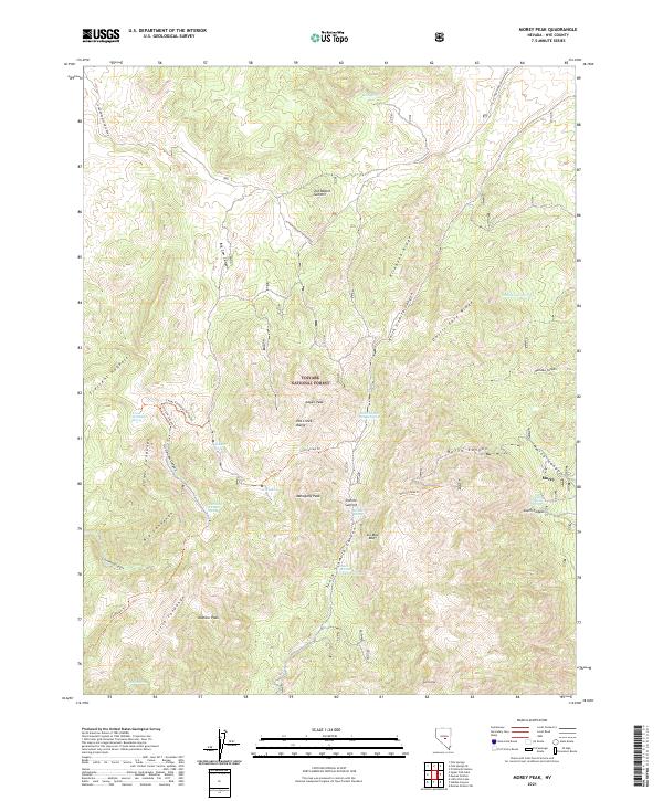 Morey Peak, NV — USGS 7.5-minute topo (2021)