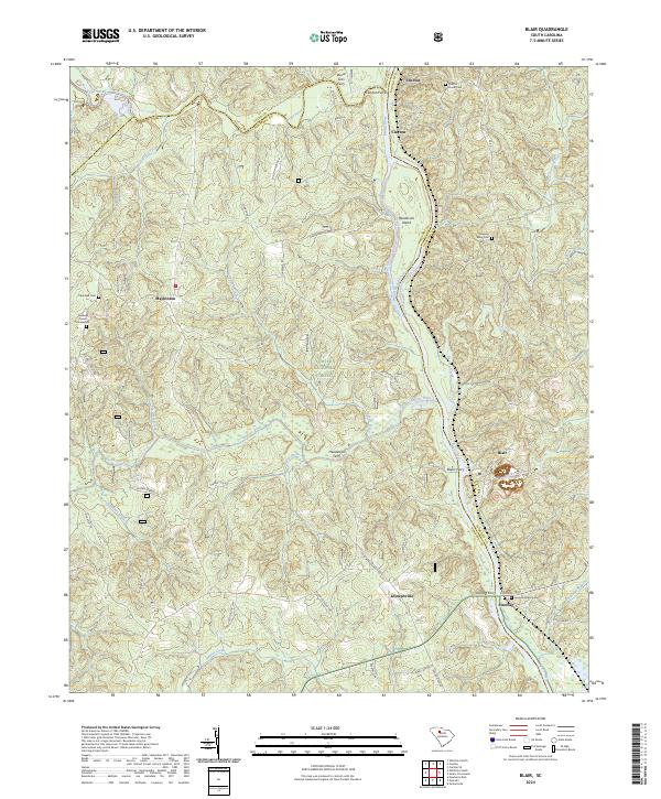 Blair, SC — USGS 7.5-minute topo (2024)