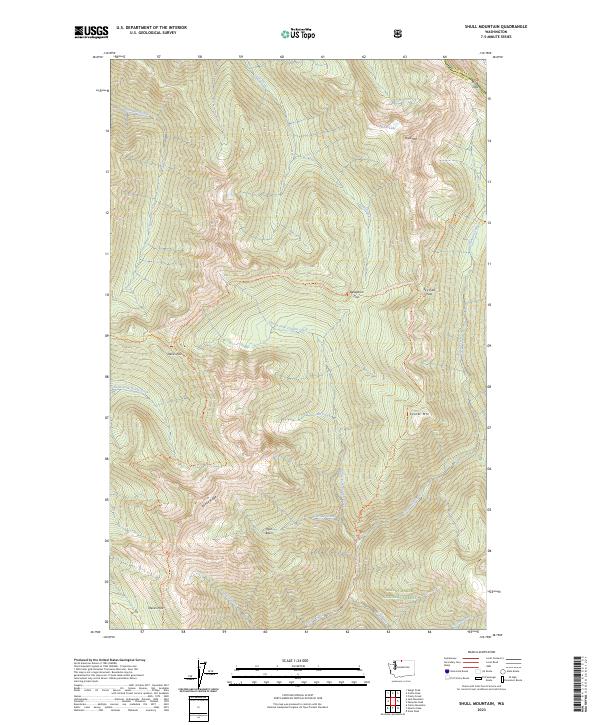 Shull Mountain, WA — USGS 7.5-minute topo (2023)