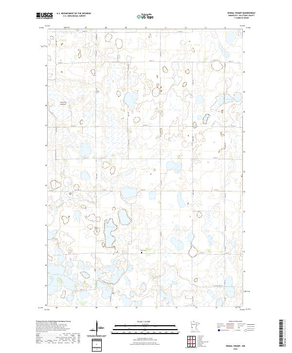 Dismal Swamp, MN — USGS 7.5-minute topo (2022)