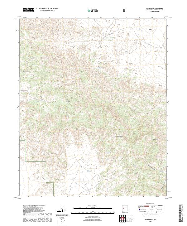 Indian Mesa, NM — USGS 7.5-minute topo (2023)