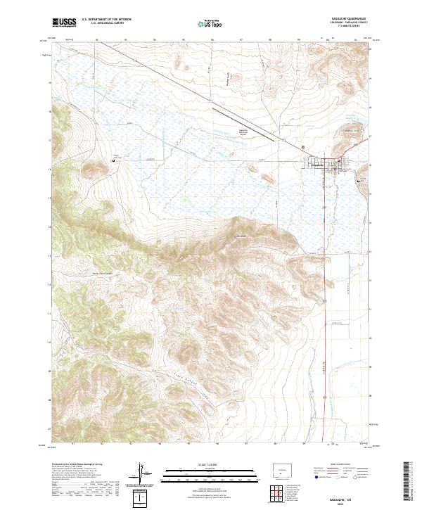 Saguache, CO — USGS 7.5-minute topo (2022)