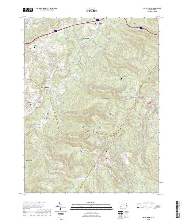 Seven Springs, PA — USGS 7.5-minute topo (2023)