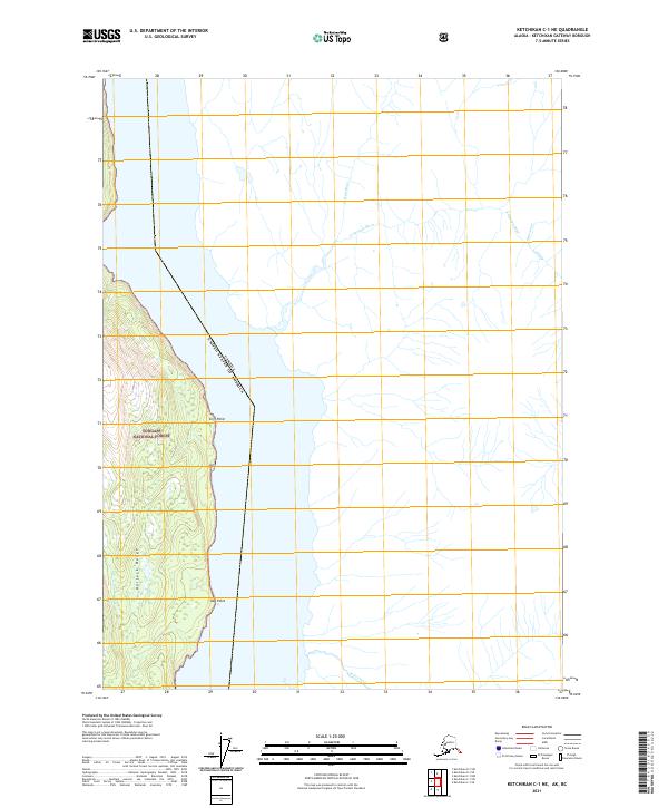 Ketchikan C-1 NE, AK-BC — USGS 7.5-minute topo (2021)