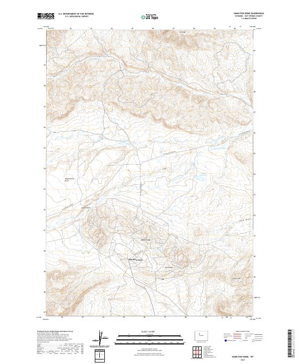 Hamilton Dome, WY — USGS 7.5-minute topo (2021)
