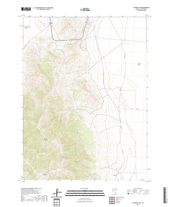 Flowery Lake, NV — USGS 7.5-minute topo (2021)