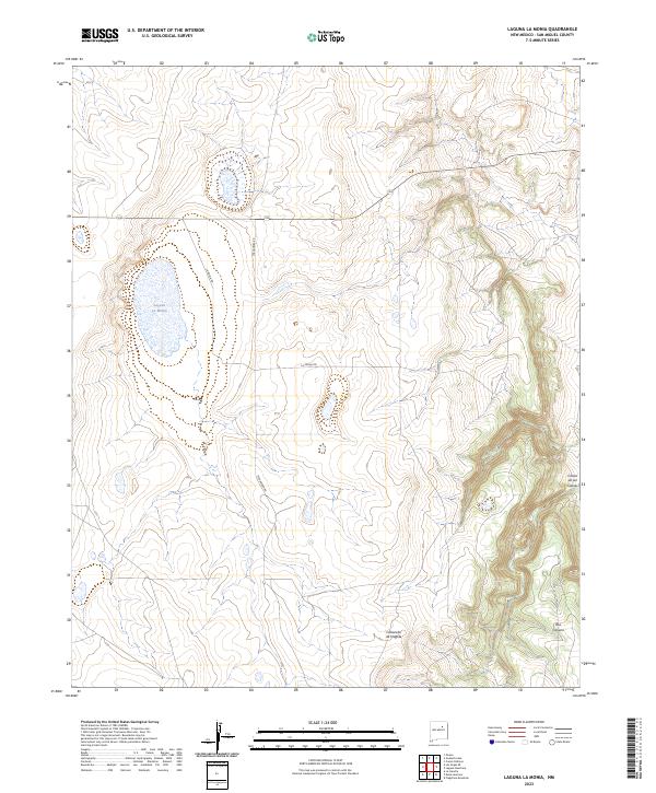 Laguna La Monia, NM — USGS 7.5-minute topo (2023)