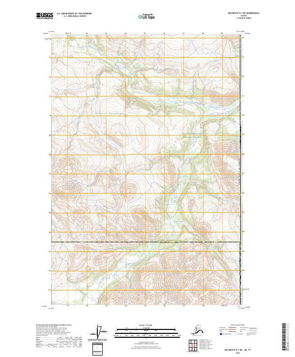 McCarthy D-1 NE, AK-YT — USGS 7.5-minute topo (2023)