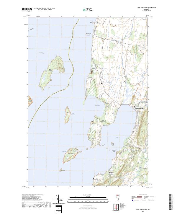 Saint Albans Bay, VT — USGS 7.5-minute topo (2024)