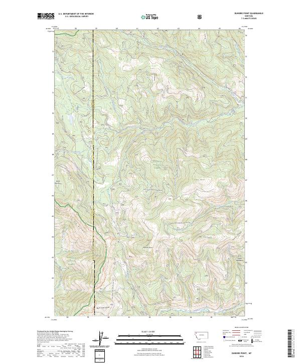 Dunsire Point, MT — USGS 7.5-minute topo (2024)