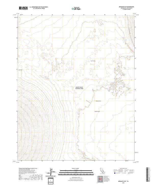 Mesquite Flat, CA — USGS 7.5-minute topo (2021)