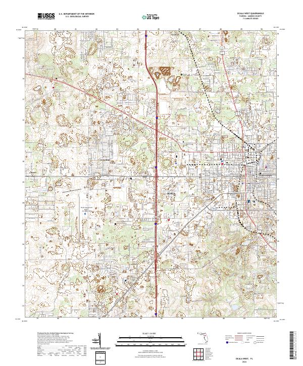 Ocala West, FL — USGS 7.5-minute topo (2024)