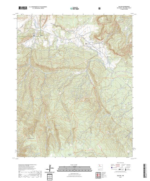 Gallina, NM — USGS 7.5-minute topo (2023)