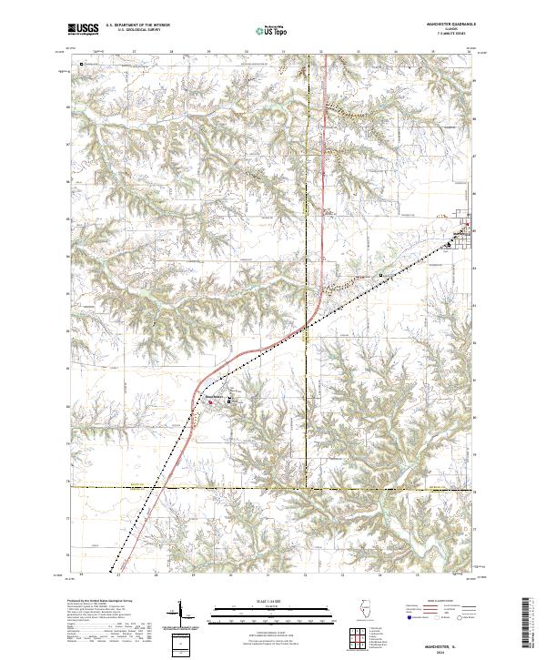 Manchester, IL — USGS 7.5-minute topo (2024)