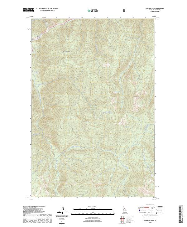 Tom Beal Peak, ID — USGS 7.5-minute topo (2024)