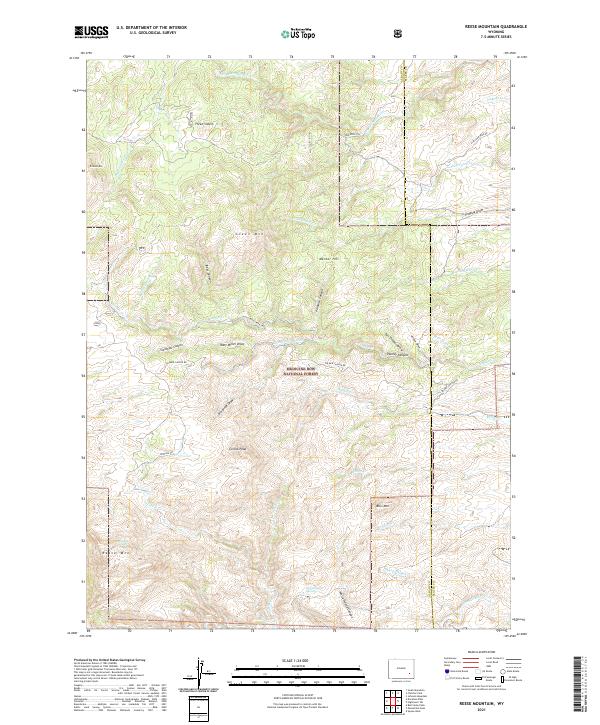 Reese Mountain, WY — USGS 7.5-minute topo (2021)