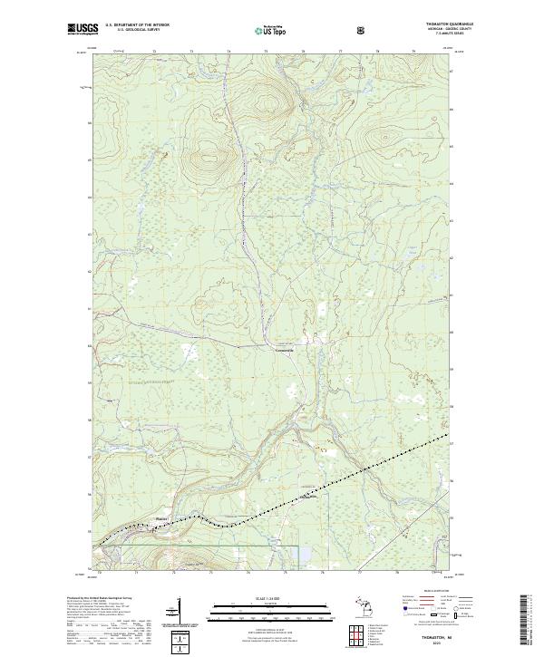 Thomaston, MI — USGS 7.5-minute topo (2023)