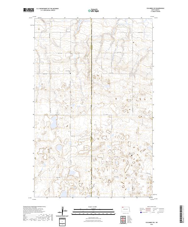 Columbus SW, ND — USGS 7.5-minute topo (2024)
