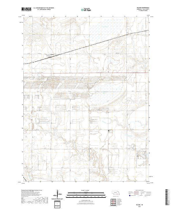 Inland, NE — USGS 7.5-minute topo (2021)