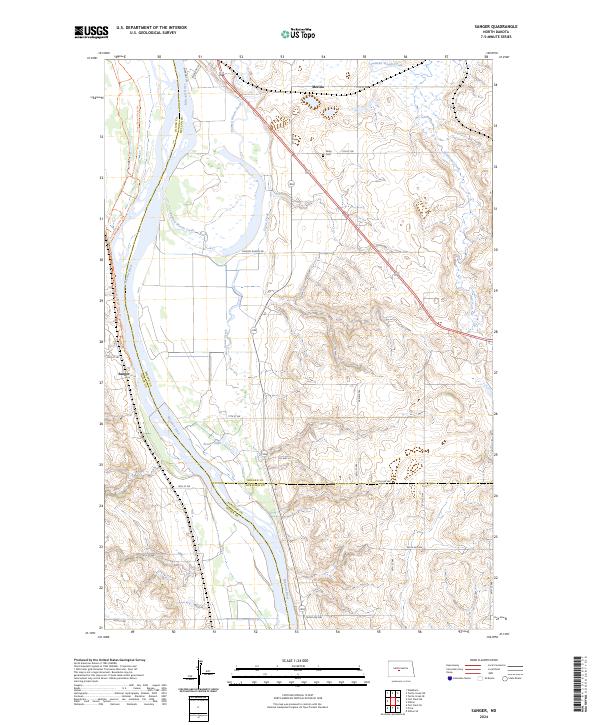 Sanger, ND — USGS 7.5-minute topo (2024)