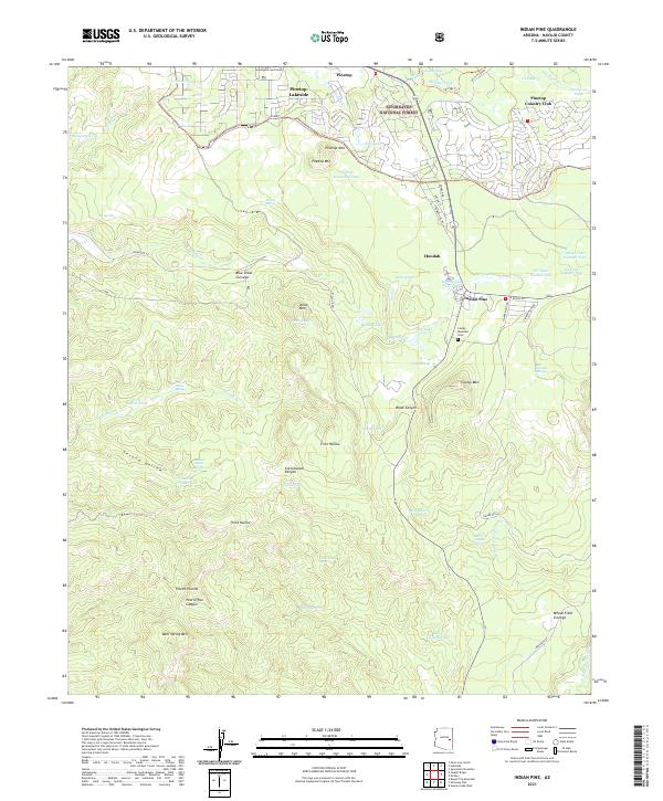 Indian Pine, AZ — USGS 7.5-minute topo (2021)