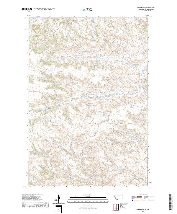 Bar V Ranch NE, MT — USGS 7.5-minute topo (2024)